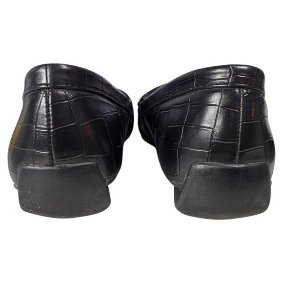 LAUREN RALPH LAUREN LRL Croc Loafers Driving‎ Moccasins black ladies size 7.5 - Picture 4 of 5